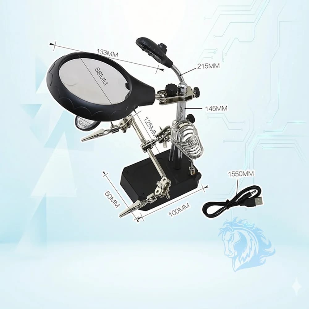 گیره مونتاژ ذره بین دار و پایه هویه مدل Te-800 - تصویر 2