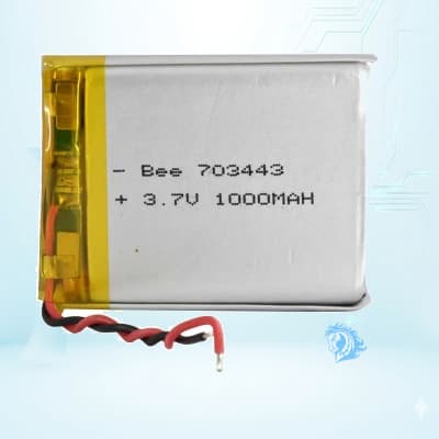 باتری لیتیوم پلیمر با ظرفیت 1000mAh سایز 703443 - تصویر محصول