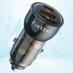 شارژر فندکی 2 پورت 30 وات ارلدام مدل Earldom Es-CC31