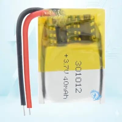 باتری لیتیوم پلیمر با ظرفیت 40mAh سایز 301012 - تصویر محصول