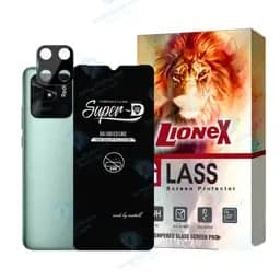 محافظ صفحه نمایش لایونکس مدل Suplnfuli مناسب برای گوشی موبایل شیائومی Redmi 10C / Redmi 10 Power / Redmi 10 India به همراه محافظ لنز گوشی