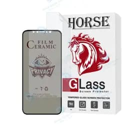 محافظ صفحه نمایش سرامیکی حریم شخصی هورس مدل Cerprivnanoh مناسب برای گوشی موبایل اپل iPhone 11 به همراه محافظ پشت گوشی هیدروژل