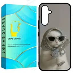 کاور قاب گارد طرح گربه مدل GCHPA54 مناسب برای گوشی موبایل سامسونگ Galaxy A54 5G