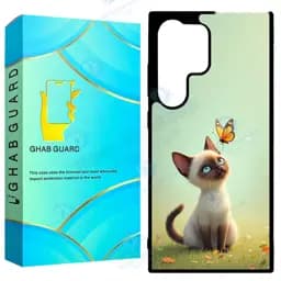 کاور قاب گارد طرح گربه مدل Gchpd24u مناسب برای گوشی موبایل سامسونگ Galaxy S24 Ultra 5G