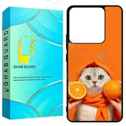 کاور قاب گارد طرح گربه نارنجی مدل GN14 مناسب برای گوشی موبایل شیائومی Redmi Note 14 5G