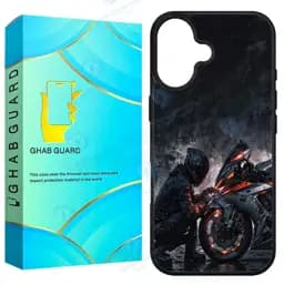 کاور قاب گارد طرح موتور سوار مدل G16pl مناسب برای گوشی موبایل اپل iPhone 16 Plus