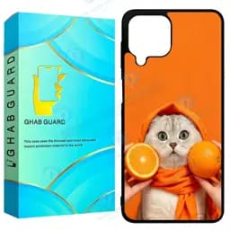 کاور قاب گارد طرح گربه نارنجی مدل GCHPA224 مناسب برای گوشی موبایل سامسونگ Galaxy A22 4G / M22 4G / M32 4G