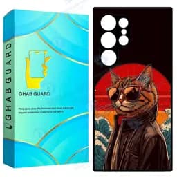 کاور قاب گارد طرح گربه مدل Gchps23u مناسب برای گوشی موبایل سامسونگ Galaxy S23 Ultra 5G