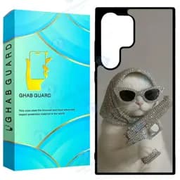 کاور قاب گارد طرح گربه مدل Gchpd24u مناسب برای گوشی موبایل سامسونگ Galaxy S24 Ultra 5G