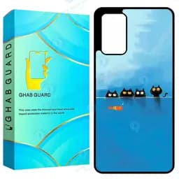 کاور قاب گارد طرح گربه و ماهی مدل GCHPA72 مناسب برای گوشی موبایل سامسونگ Galaxy A72 4G