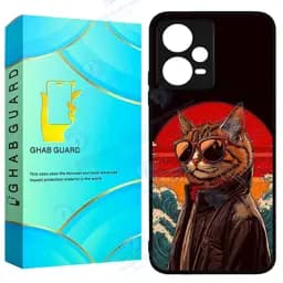 کاور قاب گارد طرح گربه مدل Gchpx5p مناسب برای گوشی موبایل شیائومی Poco X5 Pro 5G