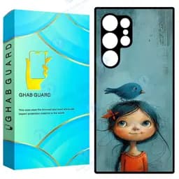 کاور قاب گارد طرح دختر و پرنده مدل Gchps23u مناسب برای گوشی موبایل سامسونگ Galaxy S23 Ultra 5G