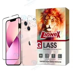 محافظ صفحه نمایش لایونکس مدل Mful3dli مناسب برای گوشی موبایل اپل iPhone 13 mini به همراه محافظ لنز دوربین