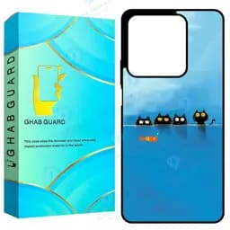 کاور قاب گارد طرح گربه و ماهی مدل GCHPN134 مناسب برای گوشی موبایل شیائومی Redmi Note 13 4G