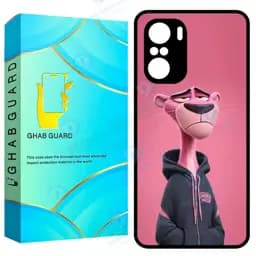 کاور قاب گارد طرح پلنگ صورتی مدل GCHPF3 مناسب برای گوشی موبایل شیائومی Poco F3 / Redmi K40 / Redmi K40 Pro