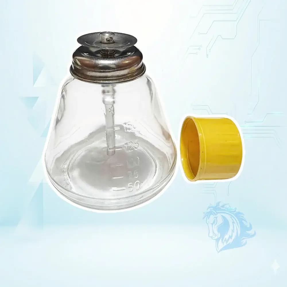 بطری تینر شیشه ای فشاری مدرج 180 میلی لیتر مدل Te-18 - تصویر 2