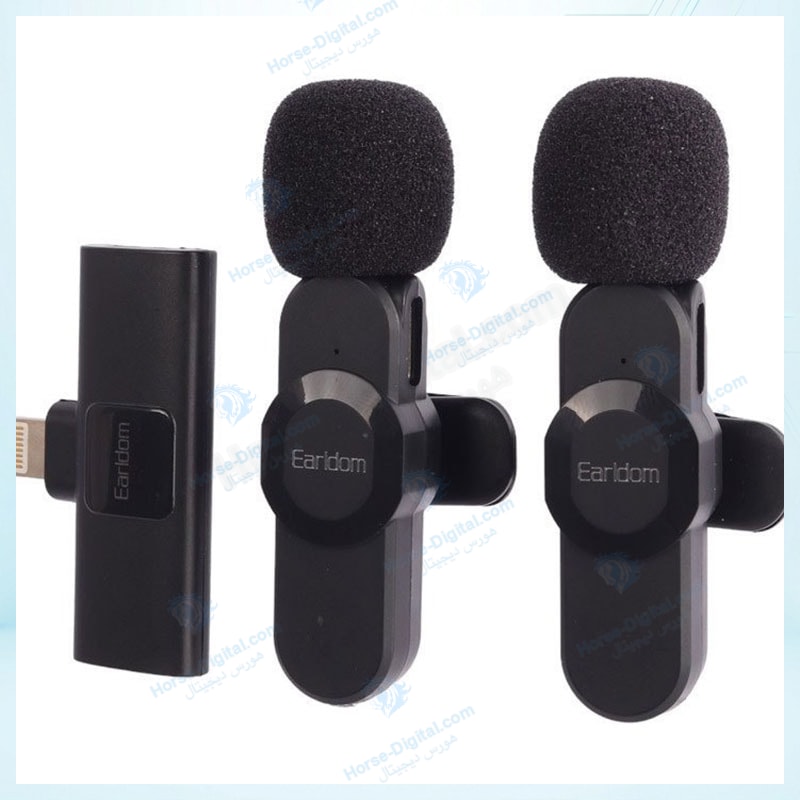 میکروفون یقه ای بی سیم لایتنینگ دوکاربره ارلدام مدل Earldom Et-Mc8l خرید