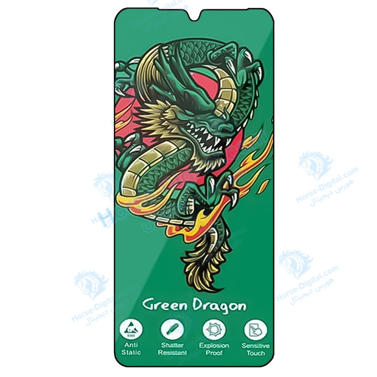 گلس سامسونگ گلکسی A70 مدل Horo Green Dragon خرید