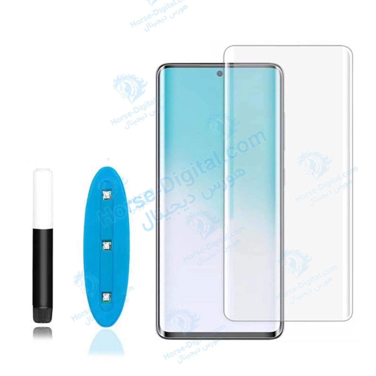 محافظ صفحه شیشه ای تمام صفحه و خمیده یو وی سامسونگ Uv Full Glass Screen Protector Samsung Galaxy S20 Ultra خرید