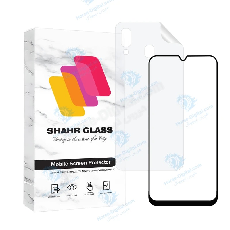 محافظ صفحه نمایش شفاف شهر گلس مدل Ceraminanosh مناسب برای گوشی موبایل سامسونگ Galaxy A20 / A30 به همراه محافظ پشت گوشی خرید