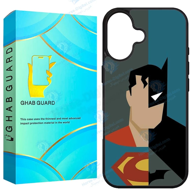 کاور قاب گارد طرح بتمن و سوپر من مدل G16pl مناسب برای گوشی موبایل اپل iPhone 16 Plus خرید