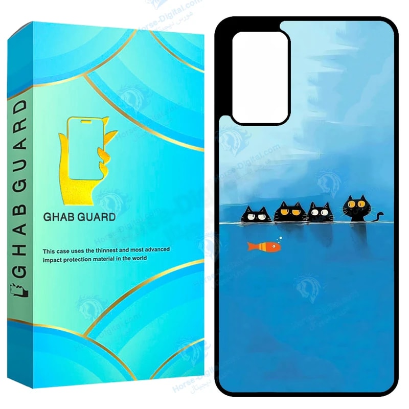 کاور قاب گارد طرح گربه و ماهی مدل GCHPA72 مناسب برای گوشی موبایل سامسونگ Galaxy A72 4G خرید