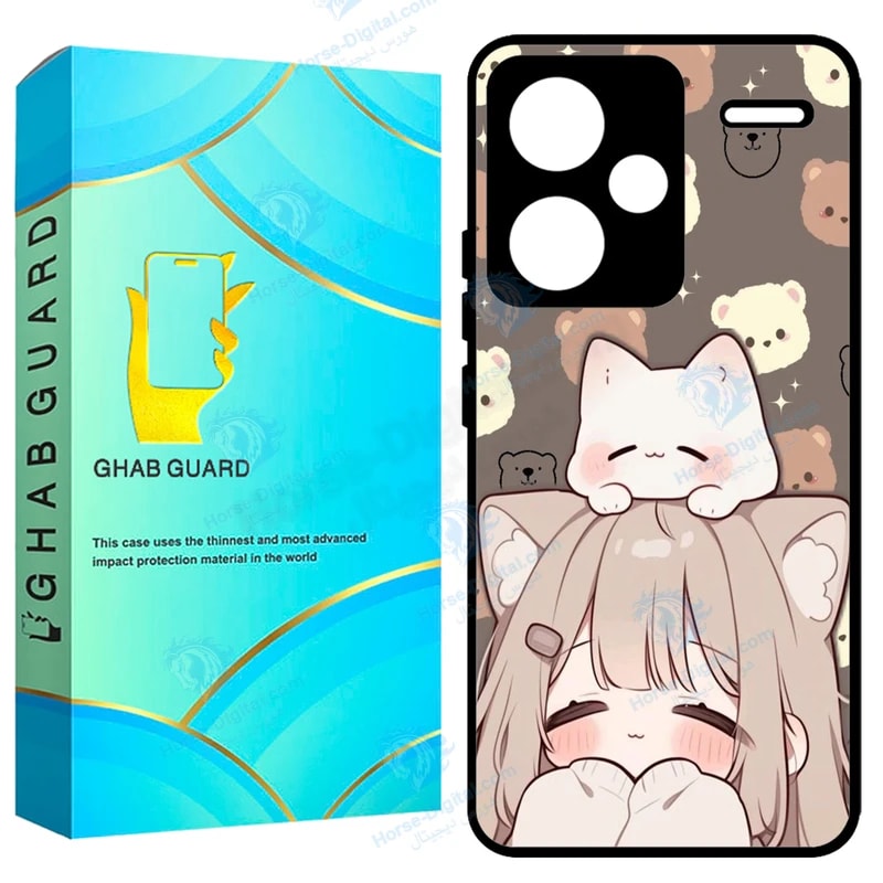 کاور قاب گارد طرح دختر و گربه مدل Gchpn13pl مناسب برای گوشی موبایل شیائومی Redmi Note 13 Pro Plus خرید