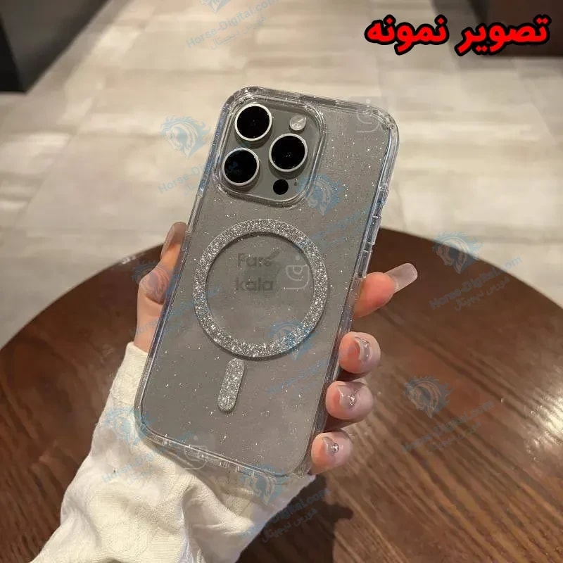 قاب مگ سیف شفاف اکلیلی Super Shine آیفون 16 پرو مکس خرید