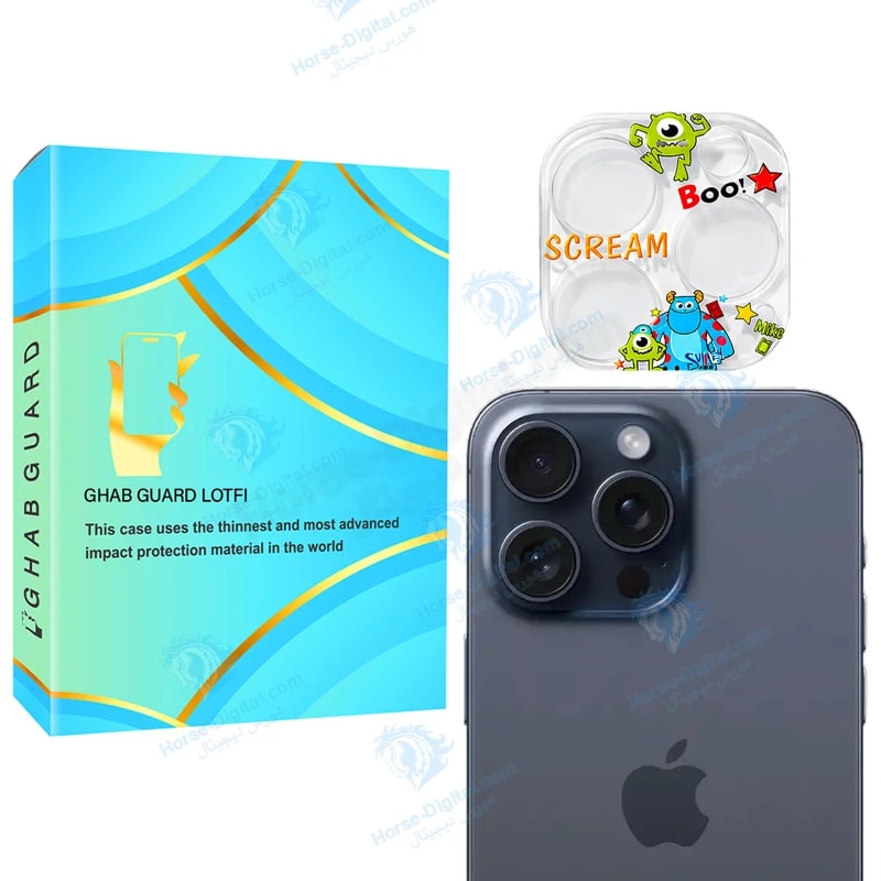 محافظ لنز دوربین شیشه‌ای قاب گارد لطفی مدل Lenz3fant مناسب برای گوشی موبایل اپل iPhone 15 Pro Max خرید