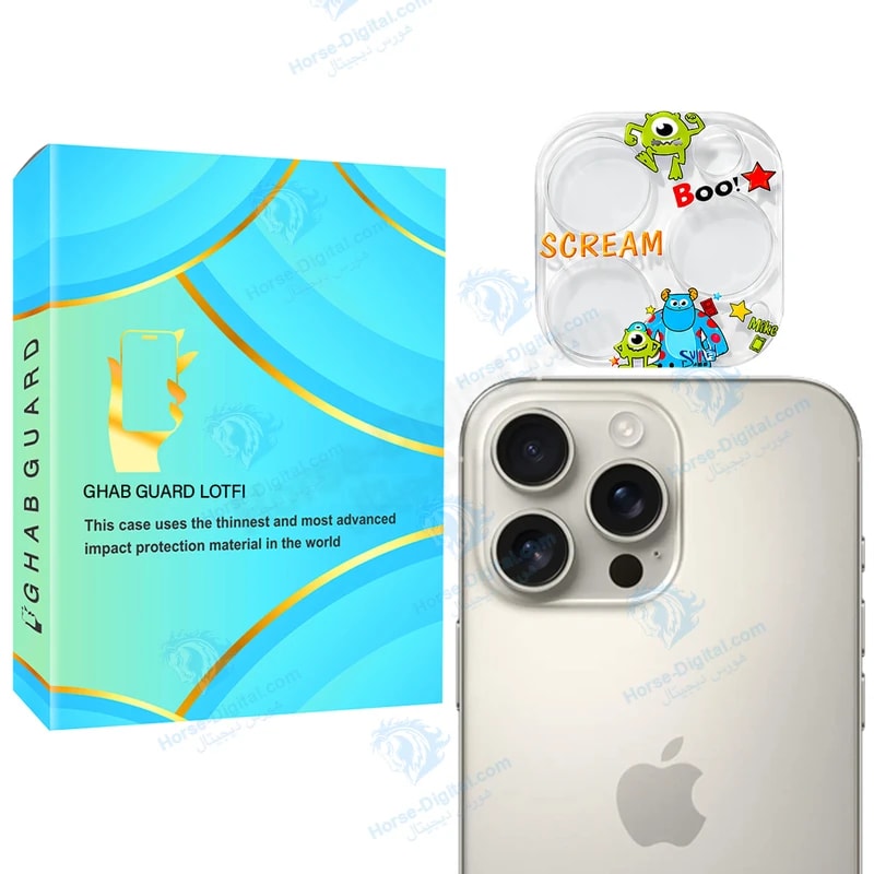 محافظ لنز دوربین شیشه‌ای قاب گارد لطفی مدل Lenz3fant مناسب برای گوشی موبایل اپل iPhone 16 Pro Max خرید