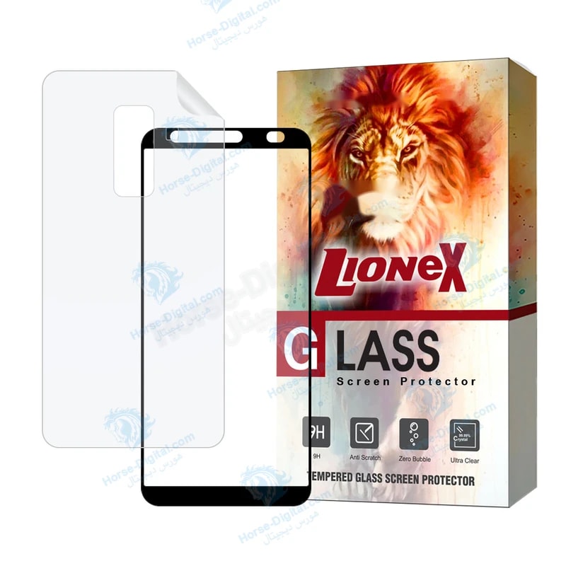 محافظ صفحه نمایش لایونکس مدل Mceramnanol مناسب برای گوشی موبایل سامسونگ Galaxy A6 Plus به همراه محافظ پشت گوشی خرید