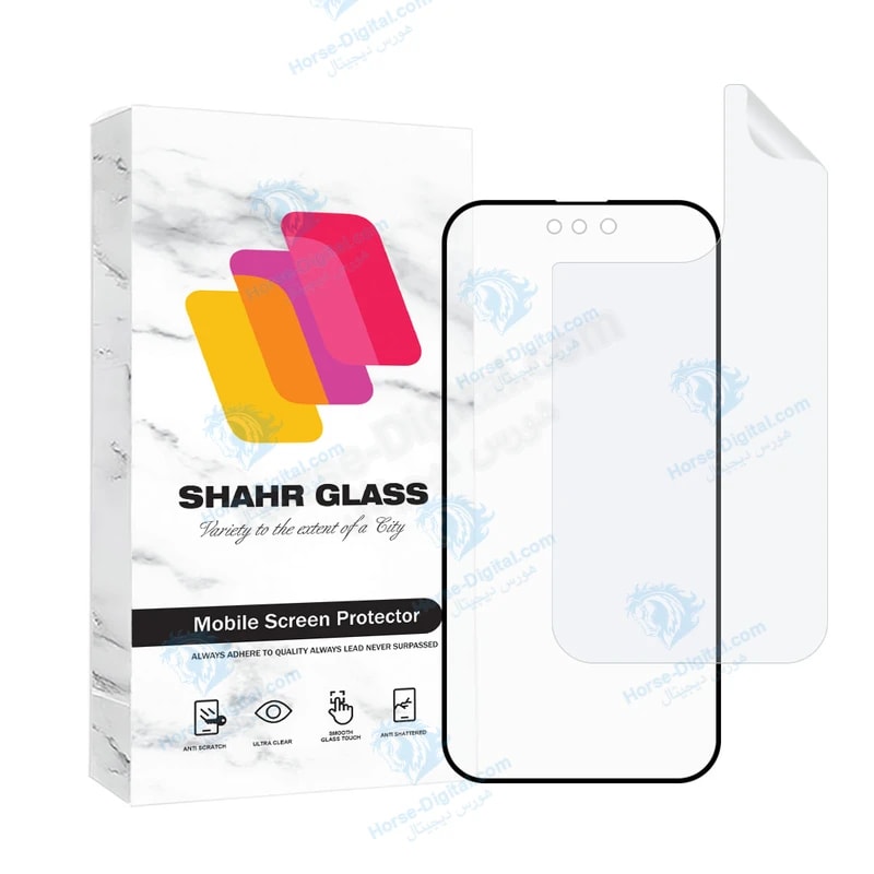 محافظ صفحه نمایش سرامیکی مات شهر گلس مدل Mceramnanosh مناسب برای گوشی موبایل اپل iPhone 14 Pro به همراه محافظ پشت گوشی خرید
