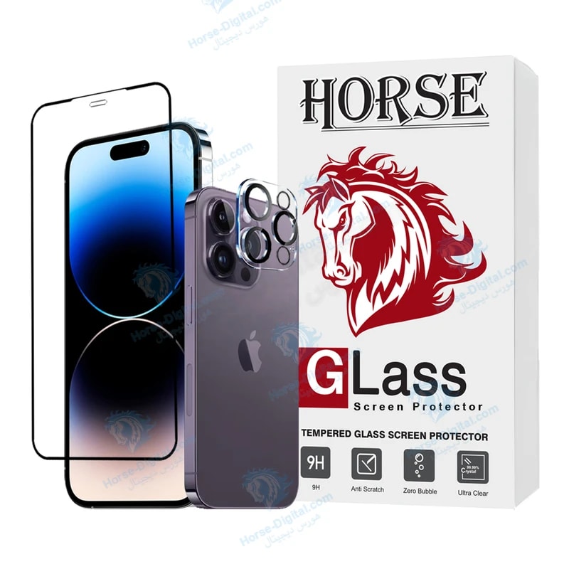 محافظ صفحه نمایش هورس مدل Mful3dho مناسب برای گوشی موبایل اپل iPhone 12 Pro به همراه محافظ لنز دوربین خرید
