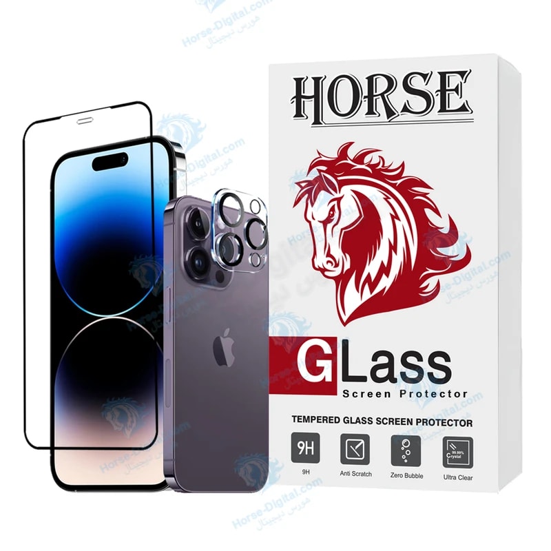 محافظ صفحه نمایش هورس مدل Mful3dho مناسب برای گوشی موبایل اپل iPhone 12 Pro Max به همراه محافظ لنز دوربین خرید