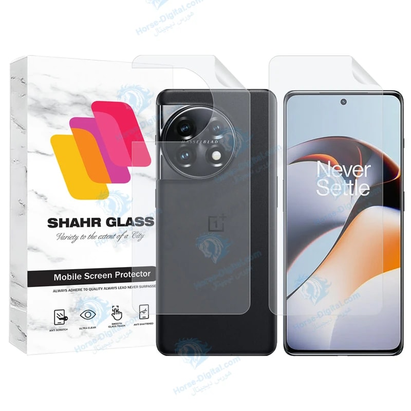 محافظ صفحه نمایش شهر گلس مدل Mtnanfbsh مناسب برای گوشی موبایل وان پلاس 11R به همراه محافظ پشت گوشی خرید