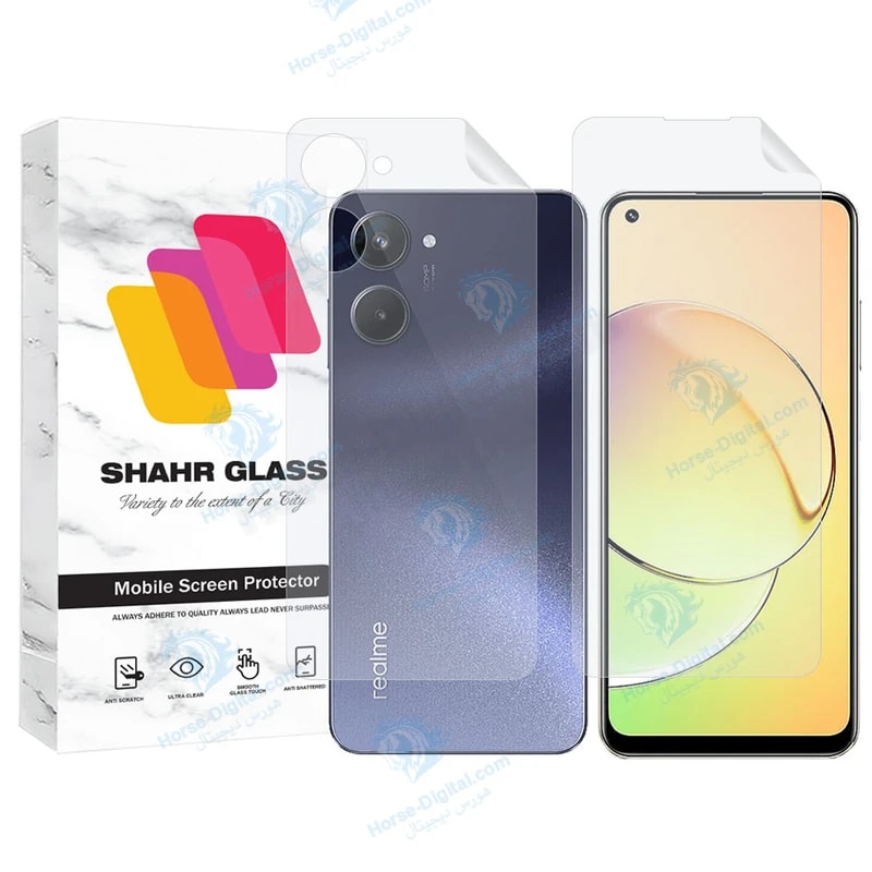 محافظ صفحه نمایش شهر گلس مدل Mtnanfbsh مناسب برای گوشی موبایل ریلمی Realme 10 به همراه محافظ پشت گوشی خرید