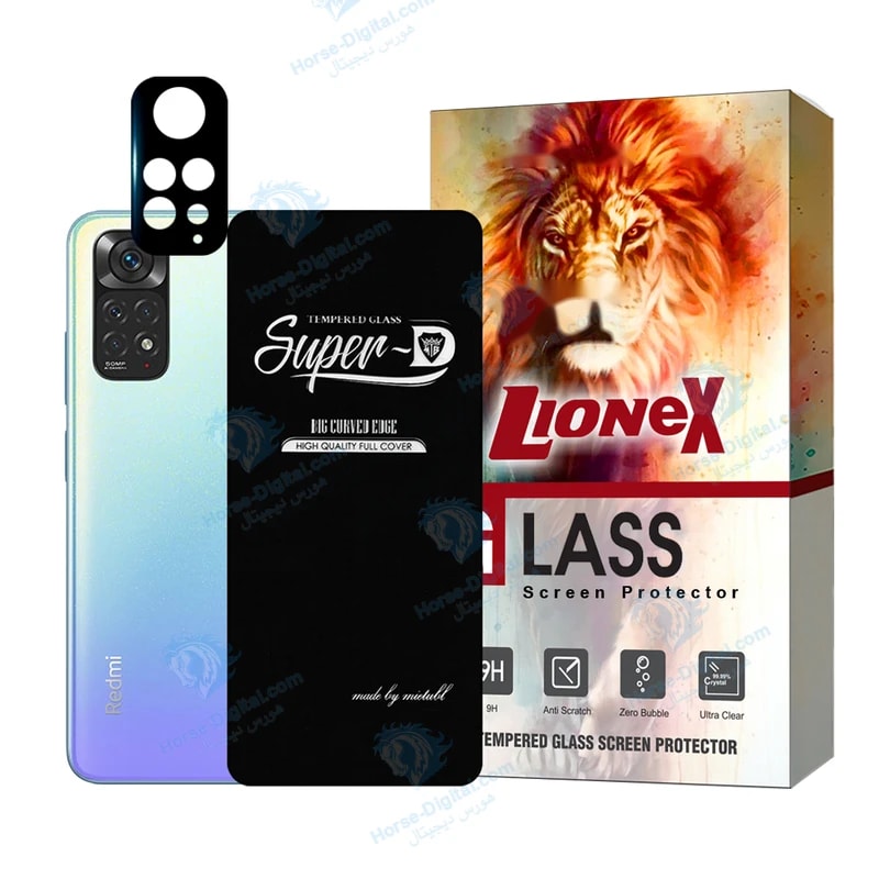 محافظ صفحه نمایش لایونکس مدل Suplnfuli مناسب برای گوشی موبایل شیائومی Redmi Note 11 4G به همراه محافظ لنز گوشی خرید