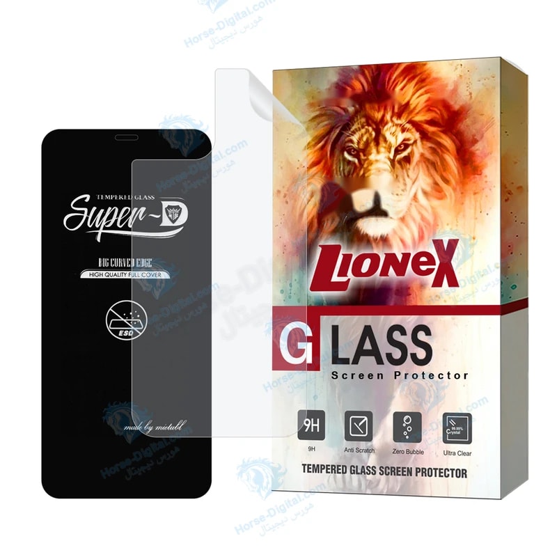 محافظ صفحه نمایش لایونکس مدل Supnabkli مناسب برای گوشی موبایل اپل iPhone 12 Pro Max به همراه محافظ پشت گوشی خرید