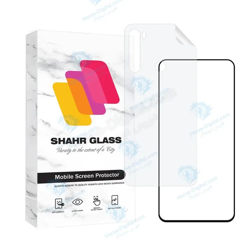 محافظ صفحه نمایش سرامیک شفاف شهر گلس مدل Ceraminanosh مناسب برای گوشی موبایل شیائومی Redmi Note 8 / Redmi Note 8 2021 به همراه محافظ پشت گوشی خرید