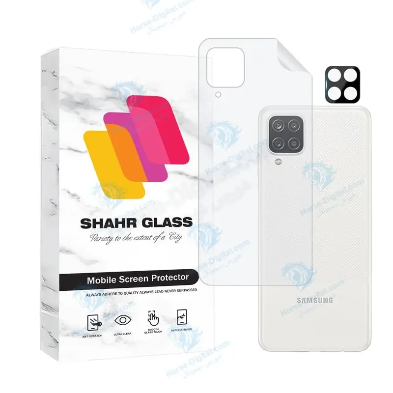 محافظ پشت گوشی شهر گلس مدل Mtbfuls مناسب برای گوشی موبایل سامسونگ Galaxy A12 / A12 Nacho / F12 / M12 به همراه محافظ لنز خرید
