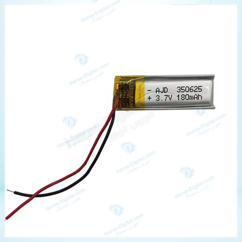 باتری لیتیوم پلیمر با ظرفیت 180mAh سایز 350625 خرید