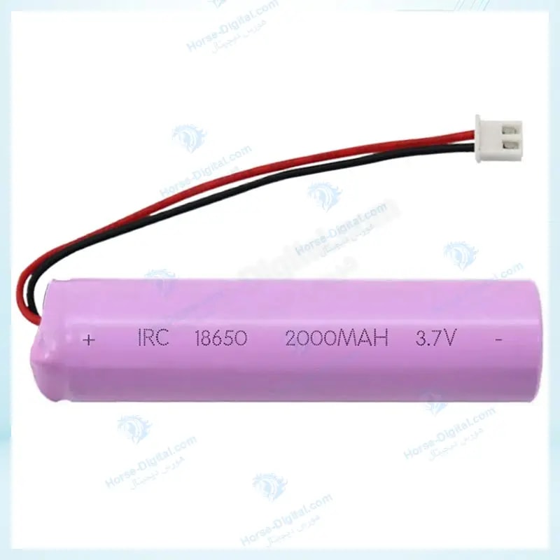 باتری لیتیوم یون قلمی سیم دار با ظرفیت 2000mAh سایز 18650 خرید
