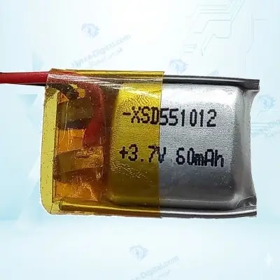 باتری لیتیوم پلیمر با ظرفیت 60mAh سایز 551012 خرید