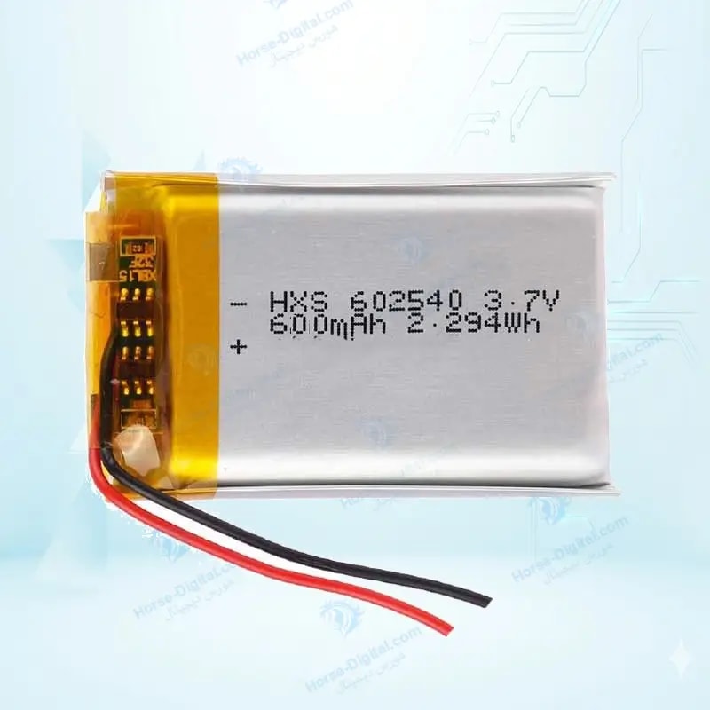 باتری لیتیوم پلیمر با ظرفیت 600mAh سایز 602540 خرید