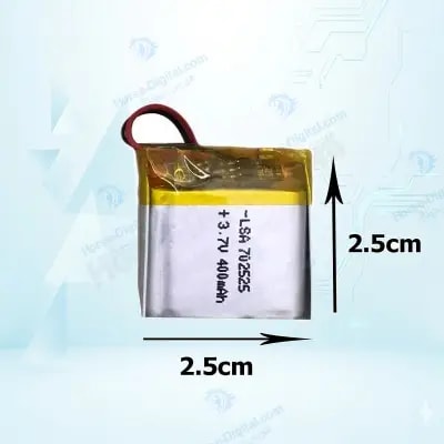 باتری لیتیوم پلیمر با ظرفیت 400mAh سایز 702525 خرید