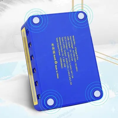شارژر رومیزی 6 پورت و آمپرسنج فست مکانیک مدل Mechanic iCharge 6 Pro خرید