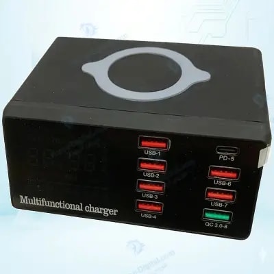 شارژر رومیزی 8 پورت و آمپرسنج فست مدل Wlx-X9 خرید