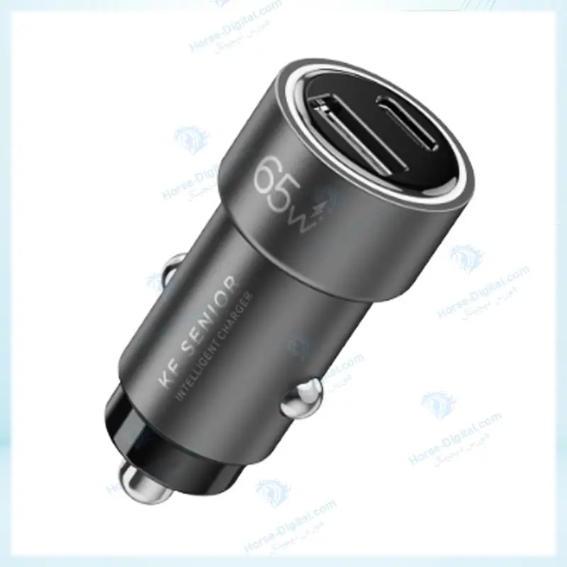 شارژر فندکی 2 پورت 65 وات Kf Senior مدل Ch-161 خرید