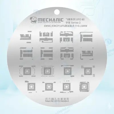 شابلون آی سی هارد مکانیک Mechanic Ufo 80 Emmc / Emcp / Usf T0.15mm خرید