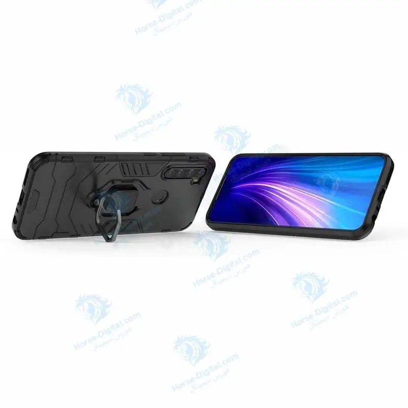 قاب محافظ ضد ضربه انگشتی شیائومی Ring Holder Iron Man Armor Case Xiaomi Redmi Note 8 خرید
